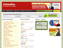 Tablet Screenshot of jobwebby.com